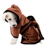 Soft Absorbent Pet Bathrobe with Drying Towel and Hat